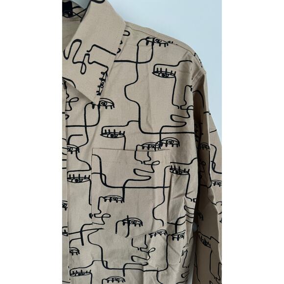 Akira Society Button Up Shirt And Drawstring Pants Women Small Artsy Linen Blend - Picture 9 of 16